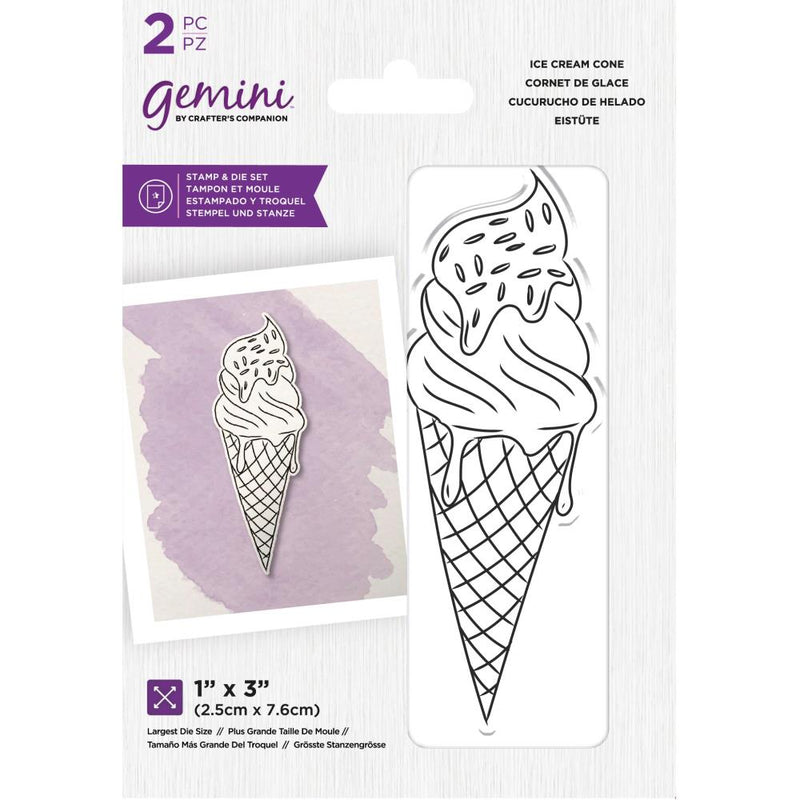 Gemini Clear Stamps & Dies - Ice Cream Cone