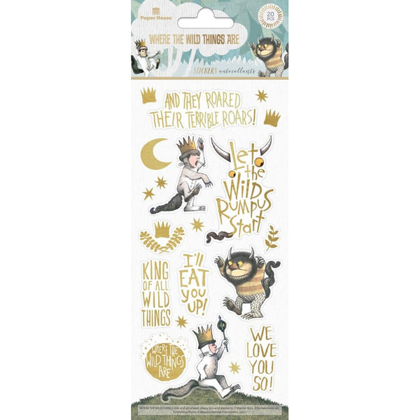 Paper House Faux Enamel Stickers 8"X3" - Where The Wild Things Are*