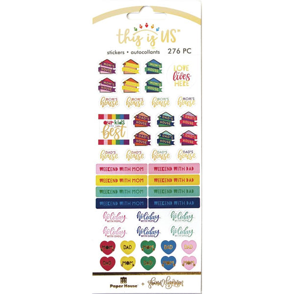 Paper House - This Is Us Functional Sticker Set 208 pack - Co-Parenting