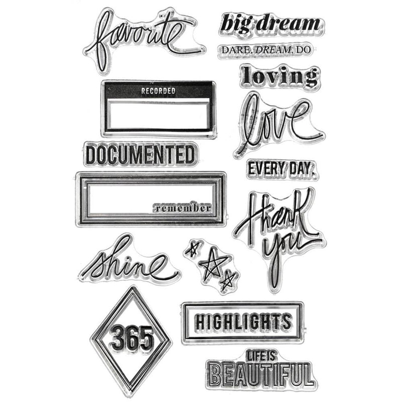 Teresa Collins Clear Stamp Set - Tag It, Empowerment*