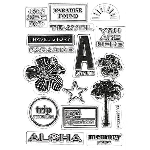 Teresa Collins Clear Stamp Set - Tropical Bliss