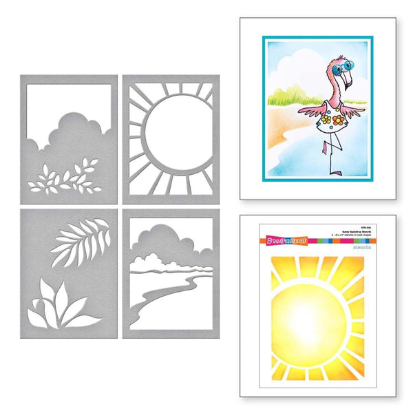 Stampendous stencils - Sunny Backdrop