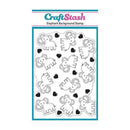 CraftStash A6 Background Stamp - Elephant
