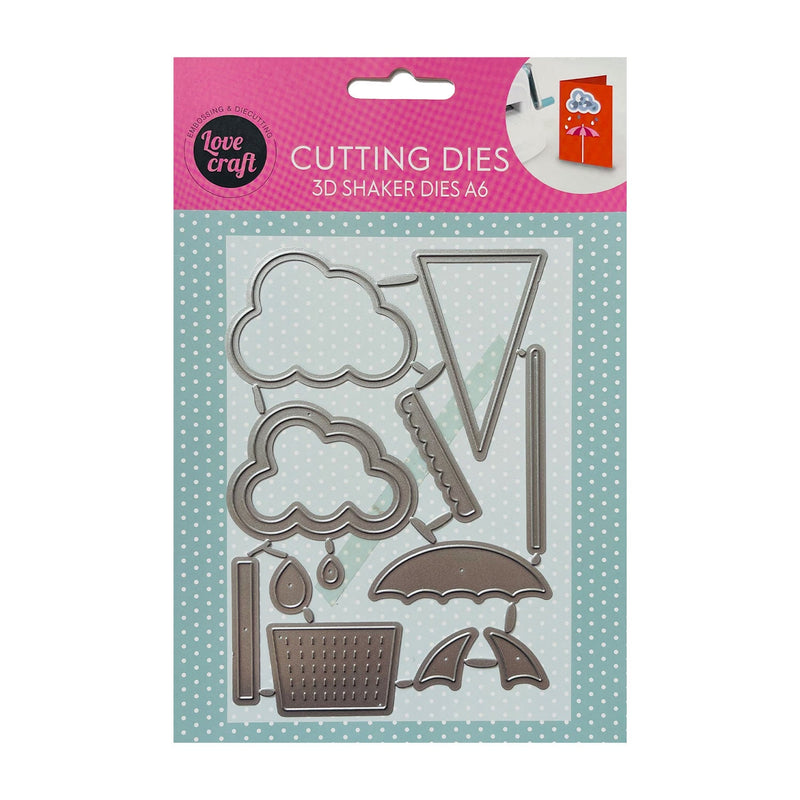 Poppy Crafts Cutting Dies - 3D Shaker Dies A6 - Stormy Days