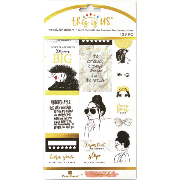 Paper House This Is Us Weekly Planner Sticker Kit 175 pack  Glamorous Girls