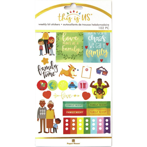 Paper House - This Is Us Weekly Planner Sticker Kit 175 pack - Family Life