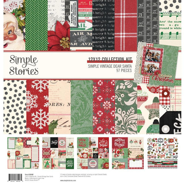 Simple Stories Collection Kit 12"X12" Simple Vintage Dear Santa