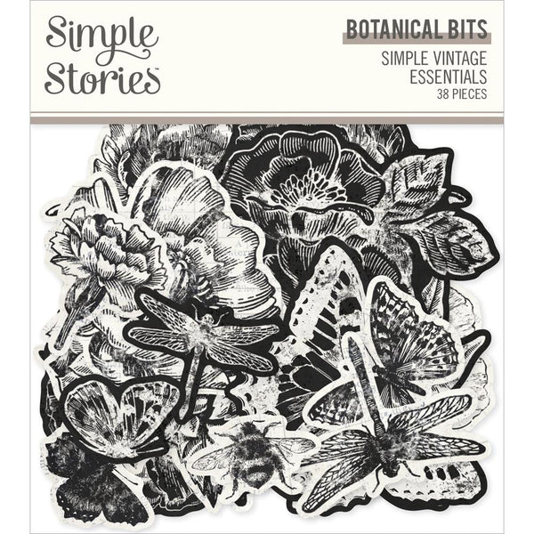Simple Vintage Essentials Bits & Pieces Die-Cuts 38pack Botanical