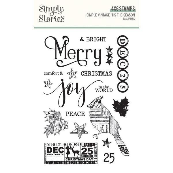 Simple Vintage 'Tis The Season Photopolymer Clear Stamps