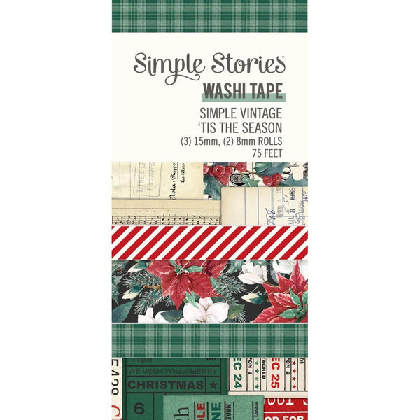 Simple Vintage 'Tis The Season Washi Tape 5 pack 