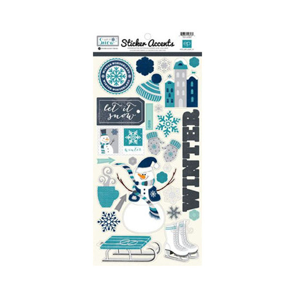 Echo Park - 6''x12'' Sticker Sheet - Let it Snow*