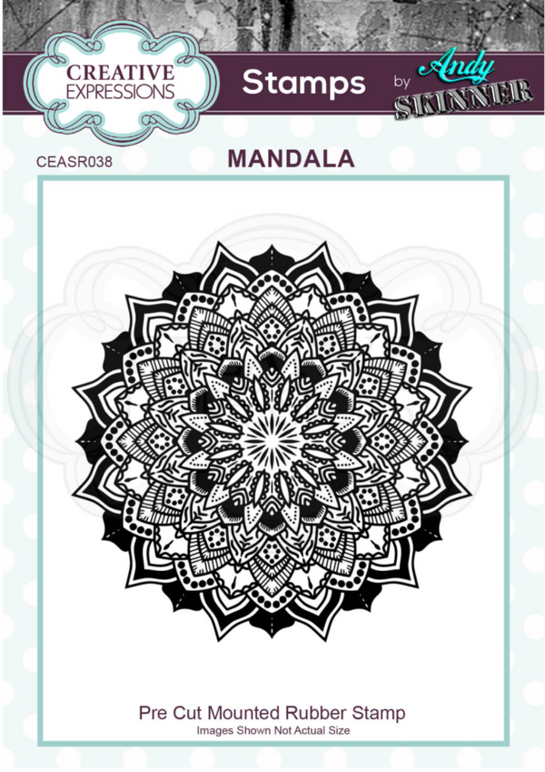 Creative Expressions Rubber Stamp by Andy Skinner 2.9 in x 2.9 in - Mandala