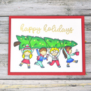 Avery Elle - Clear Stamp Set 4 inch X6 inch - Christmas Kids