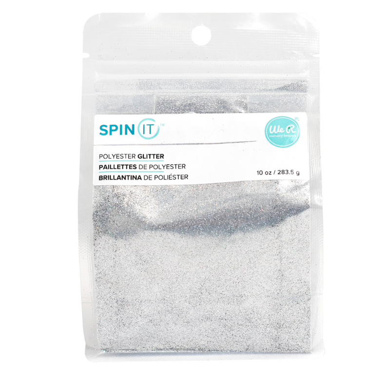 We R Memory Keepers - Spin It Extra Fine Glitter 10oz - Silver Holographic*