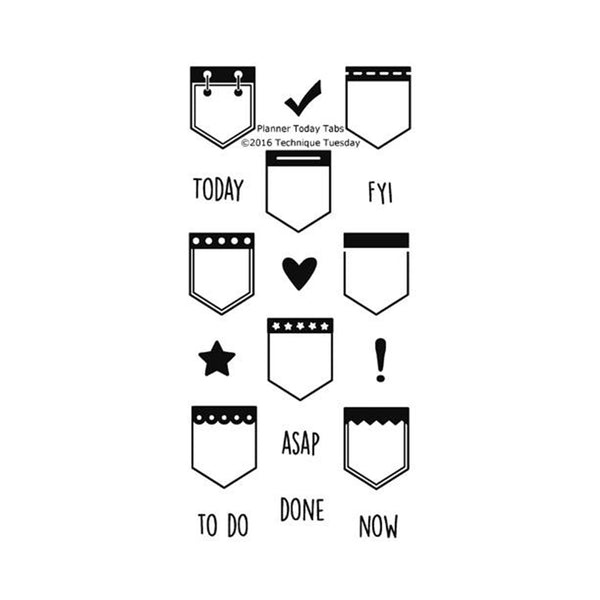Technique Tuesday Clear Stamps 2 Inch X 4Inch - Today Tabs
