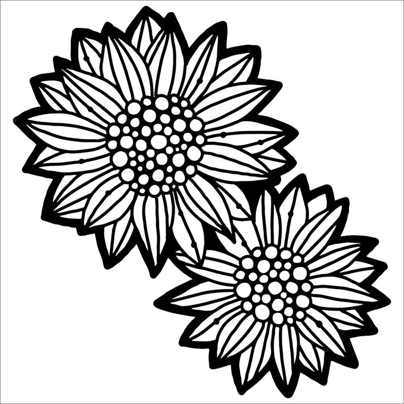 Crafter's Workshop Template 12"X12" - Wild Sunflowers*