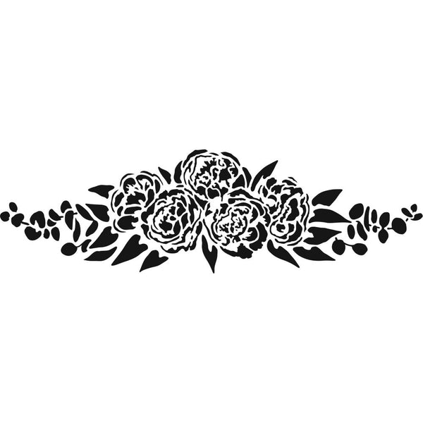 Crafter's Workshop Rustic Sign Template 16.5"X6" - Peony Spray*