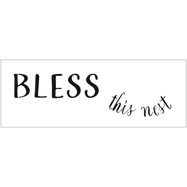 Crafter's Workshop Rustic Sign Template 16.5"X6" - Bless This Nest