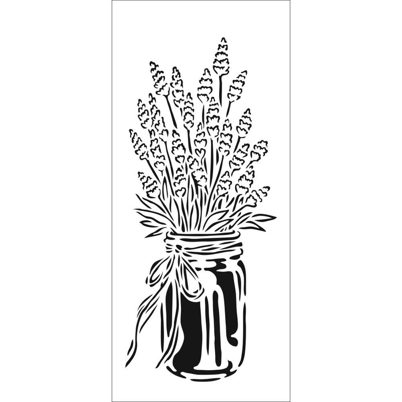 Crafter's Workshop Slimline Stencil 4"X9" - Lavender In Jar*