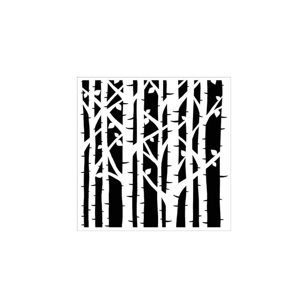 Crafter's Workshop Template 6"X6"  - Birch Trees*