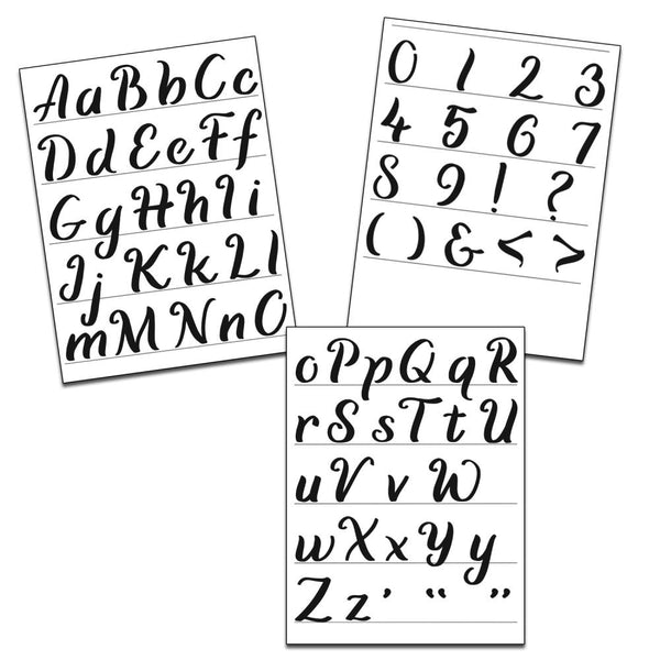 Crafter's Workshop Stencil 8.5"X11" 3pack  - Calligraphy Alphabet