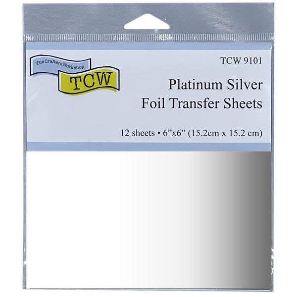 Crafter's Workshop Foil Transfer Sheets 6"X6" 12pack  - Platinum Silver