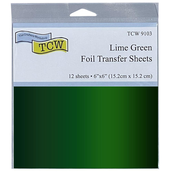 Crafter's Workshop Foil Transfer Sheets 6"X6" 12pack  - Lime Green