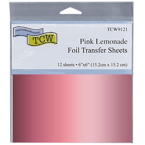 Crafter's Workshop Foil Transfer Sheets 6"X6" 12pack  - Pink Lemonade