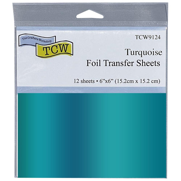 Crafter's Workshop Foil Transfer Sheets 6"X6" 12pack  - Turquoise