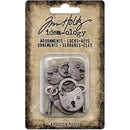 Tim Holtz Idea-Ology Metal Adornments 6 pack - Locks & Keys