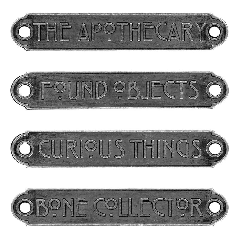 Tim Holtz Idea-Ology Metal Word Plaques 4 pack - Halloween