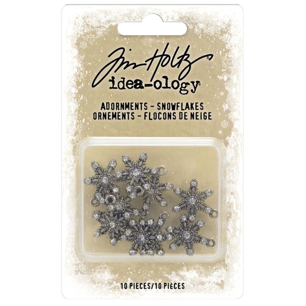 Tim Holtz Idea-Ology Metal Adornments 10 pack - Snowflakes*
