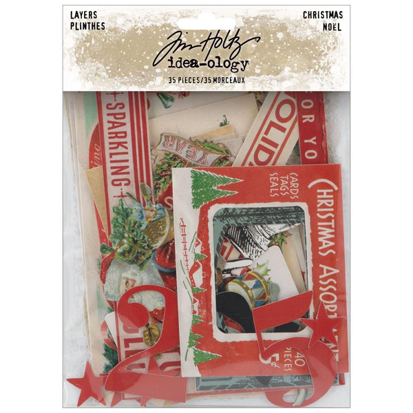 Tim Holtz Idea-Ology Layers 35 pack - Christmas