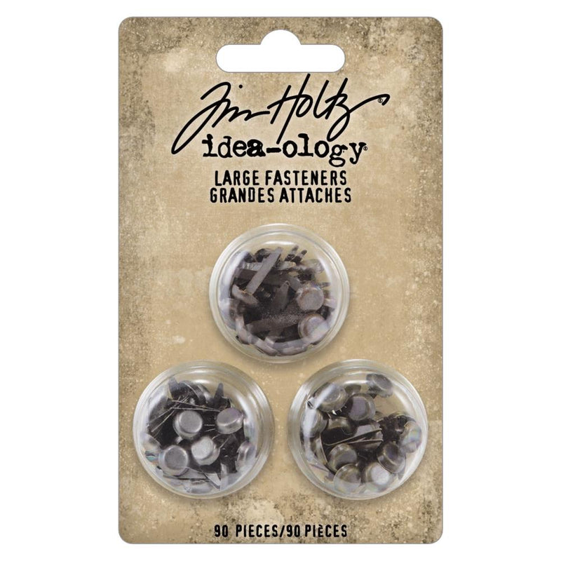 Tim Holtz Idea-Ology Metal Large Fasteners Antique Silver, Copper & Brass