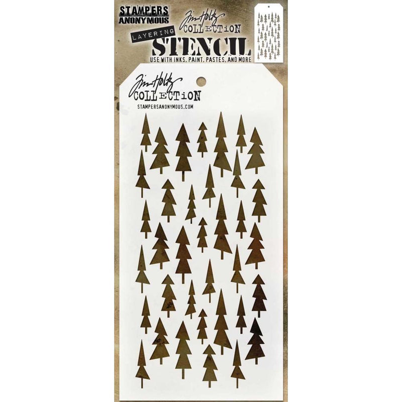 Tim Holtz Layering Stencil 4.125"x 8.5" - Tree Lot