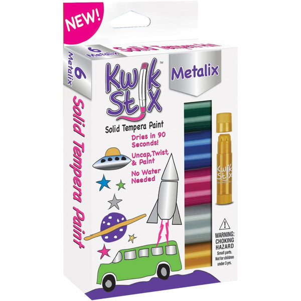 Kwik Stix Tempera Paint 6 pack - Metallic