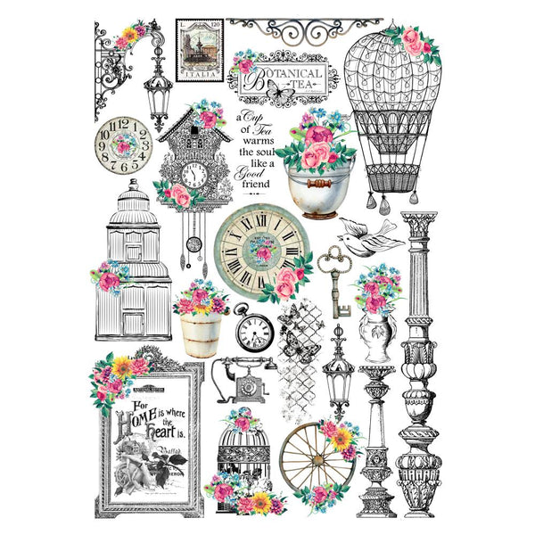 Little Birdie Deco Transfer Sheet A4 - Old World Charm