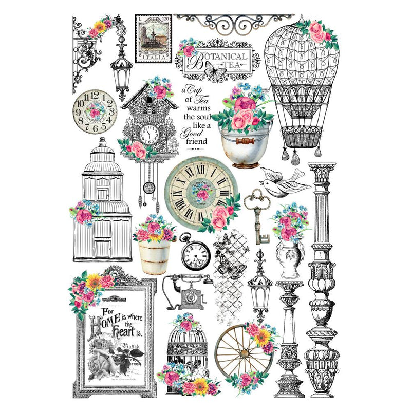 Little Birdie Deco Transfer Sheet A4 - Old World Charm