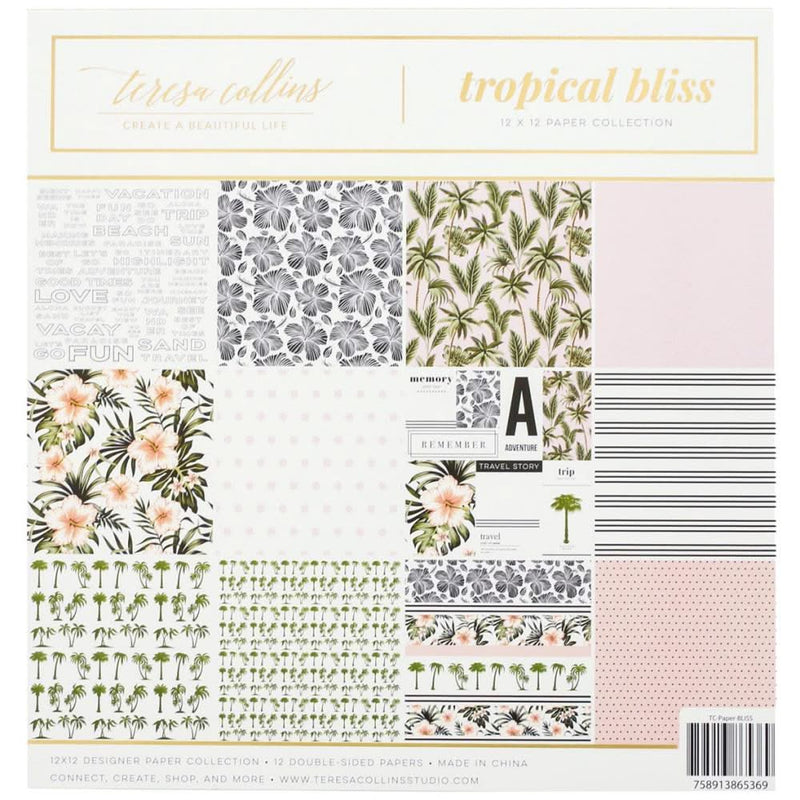 Teresa Collins Paper Collection 12in x 12in - Tropical Bliss*