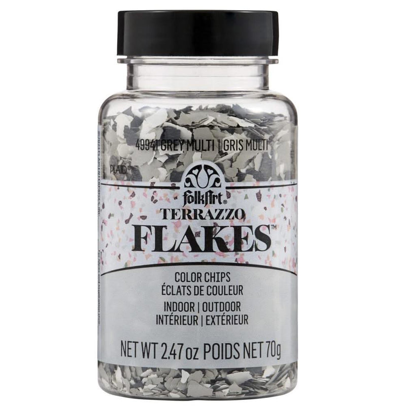 FolkArt Terrazzo Flakes 2.47oz - Grey Multi