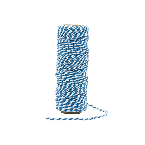 Craft Perfect Striped Bakers Twine - French Blue