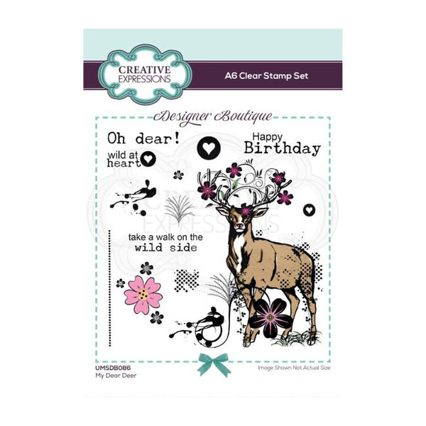 Creative Expressions Designer Boutique Collection - A6 Clear Stamp Set - My Dear Deer