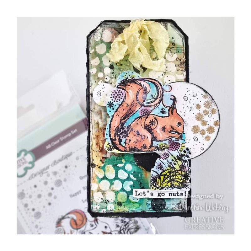 Creative Expressions Designer Boutique Collection - A6 Clear Stamp Set - Sammy Squirrel*