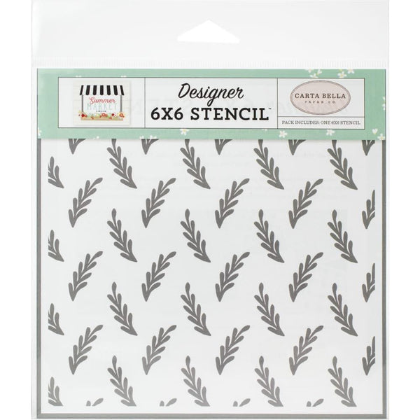 Carta Bella Stencil 6"X6" -  Summer Branch, Summer Market*