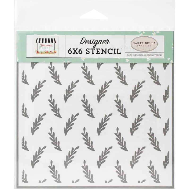 Carta Bella Stencil 6"X6" -  Summer Branch, Summer Market*