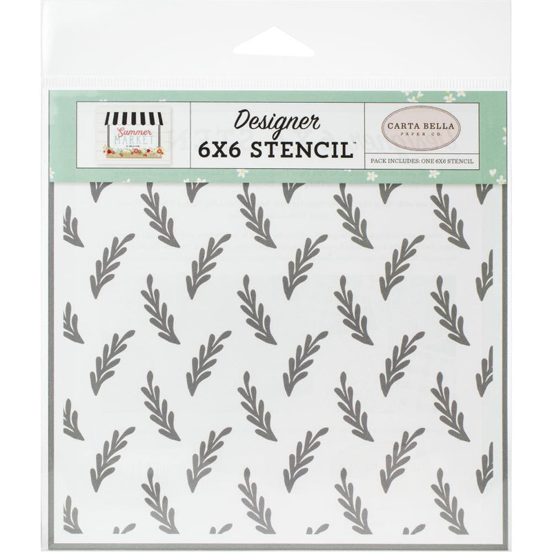 Carta Bella Stencil 6"X6" -  Summer Branch, Summer Market*