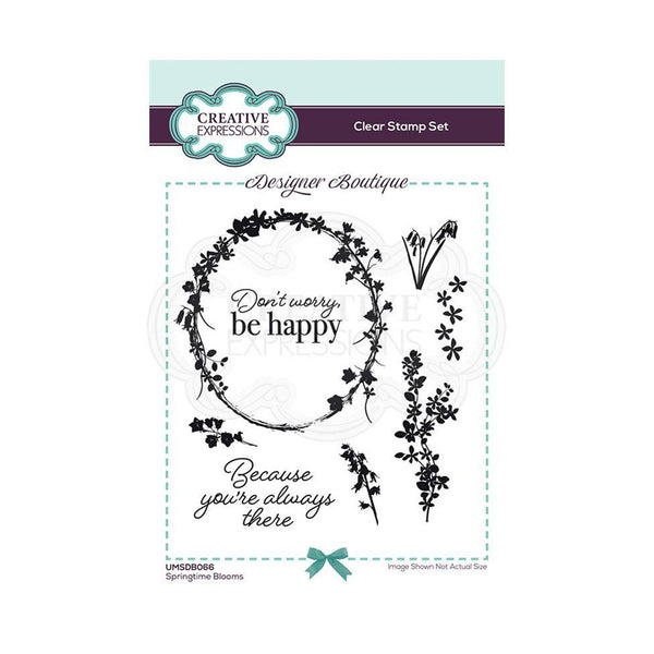 Creative Expressions Designer Boutique Collection - Springtime Blooms A6 Clear Stamp Set