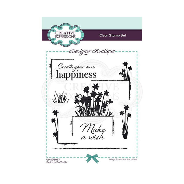 Creative Expressions Designer Boutique Collection - Delicate Daffodils A6 Clear Stamp Set