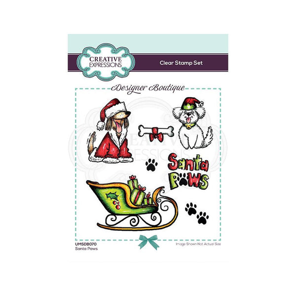Creative Expressions Designer Boutique Collection - A6 Stamp Set - Santa Paws*