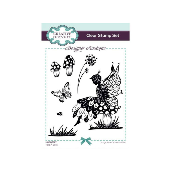 Creative Expressions Clear Stamp Set by Designer Boutique - 15cm x 10cm - Take A Seat*